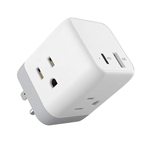 Multi Plug Outlet Extender for Cruise Essentials TANOSEE Wall Outlet Plug Splitter with USB Wall Charger Multiple Power Outlet Expander with Charging Station 